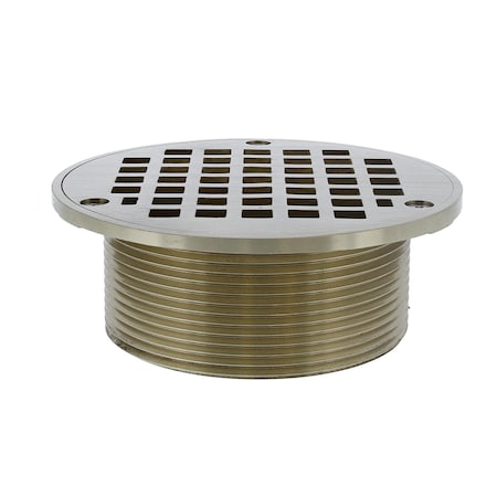 Jones Stephens 3-1/2in. IPS Metal Spud with 5in. Nickel Bronze Round Strainer D60996